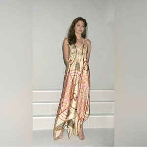 Nicole Miller Silk "Angelina" Scarf Dress